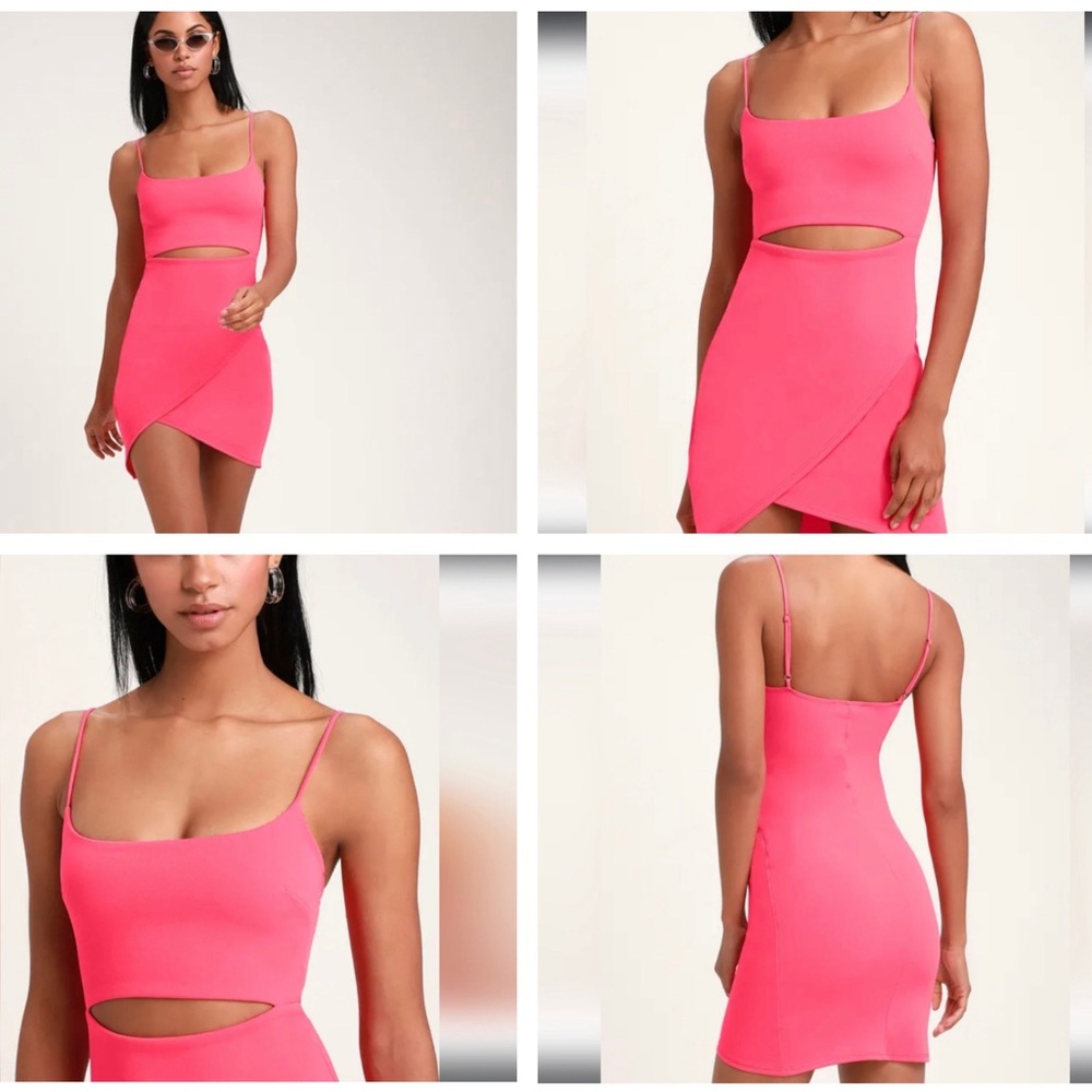 Lulu’s “On The Town Hot Pink Cutout Bodycon”